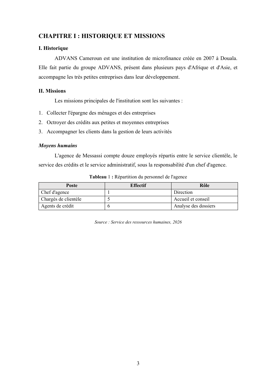Chapitre mis en forme avec liste et tableau